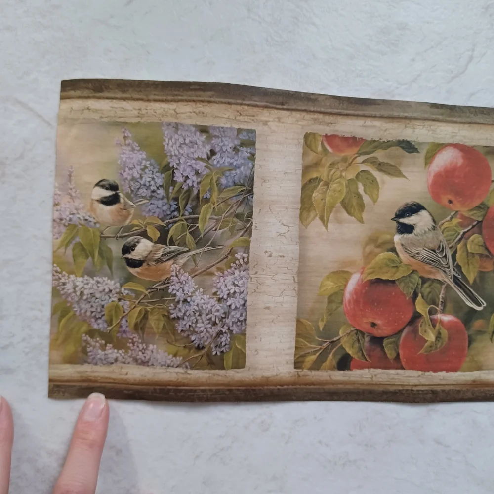 Wallpaper Border Songbirds and Flowers